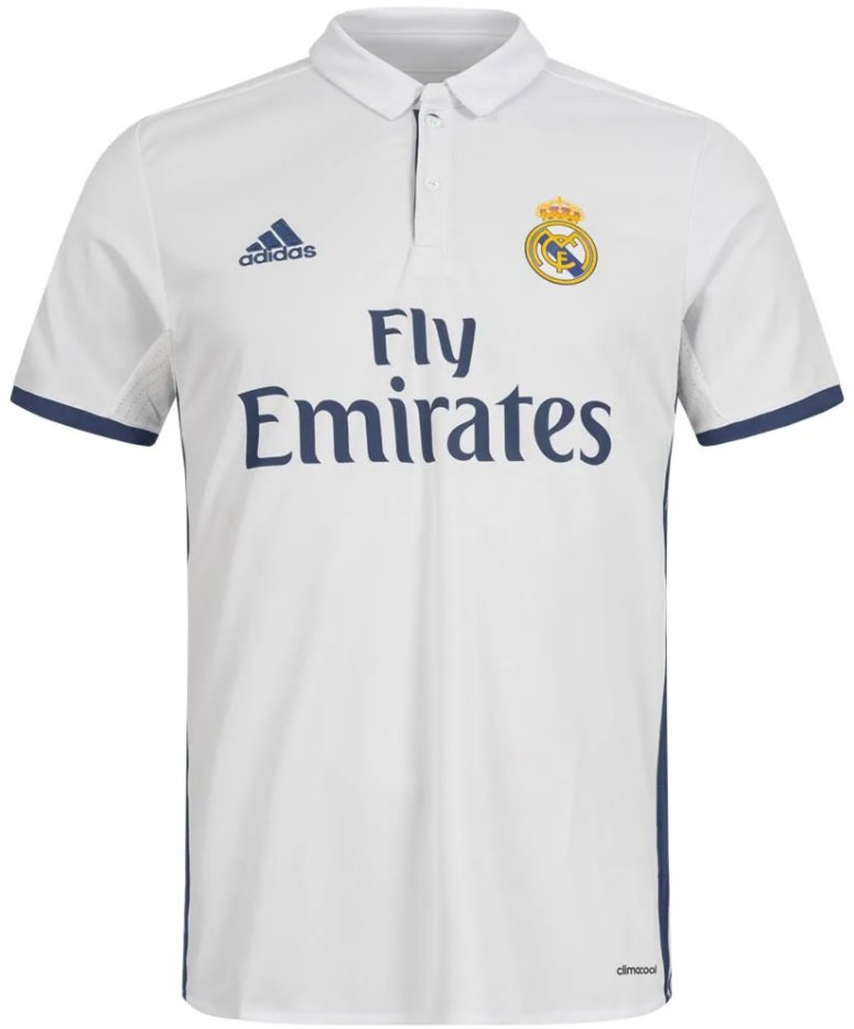 Camisa I Real Madrid 2016 2017 Retro Adidas